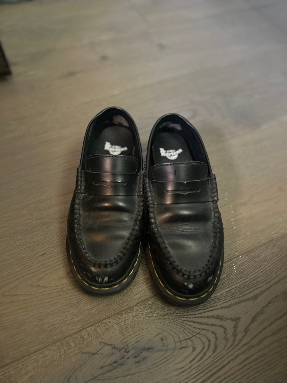 Black Doc Martens Leather Loafers
